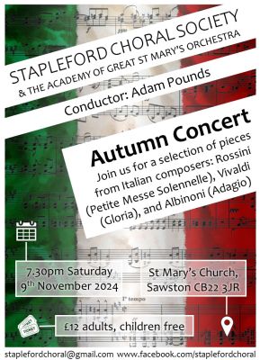 The Stapleford Choral Society poster